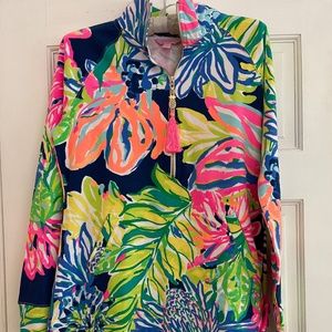 Lilly Pulitzer Women's Quarter Zip Pull Over Top Size Small